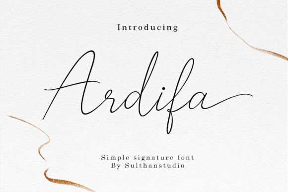 Ardifa: A Modern Signature Font for Makers