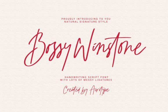 Bossy Winstone: The Handwritten Font for Your Brand