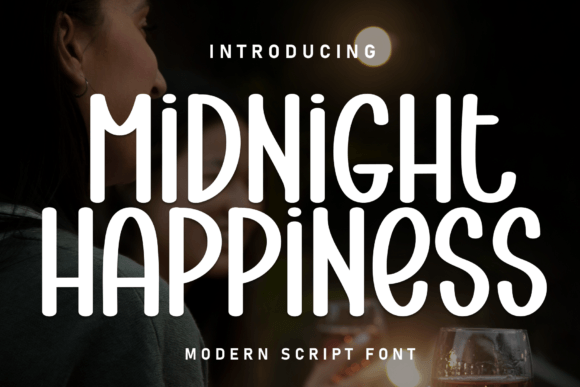 Midnight Happiness: A Sweet Handwritten Font for Web Design