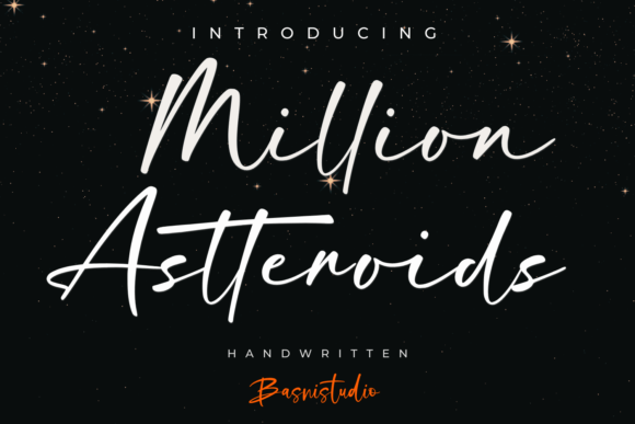 Million Astteroids: The Perfect Handwritten Font for Crafters