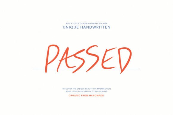 Passed: The Handwritten Font for Authentic Branding