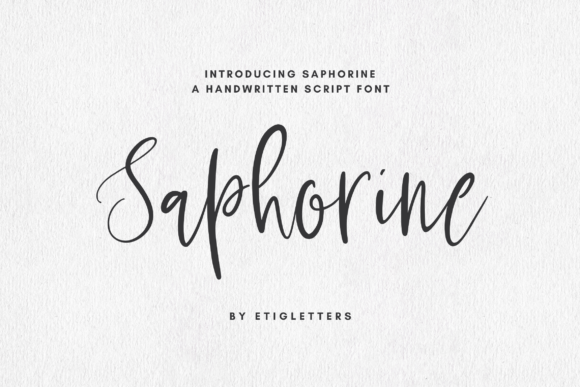 Saphorine: A Sweet Handwritten Font for Web Design