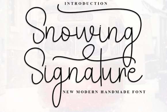 Snowing Signature: A Script Handwritten Font for Editorial Design