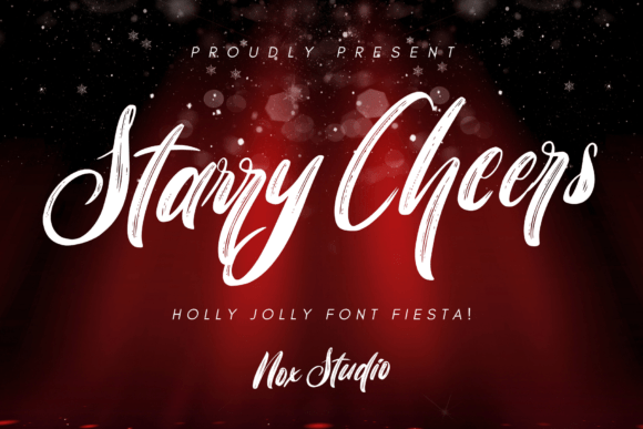 Starry Cheers: A Festive Script Handwritten Font