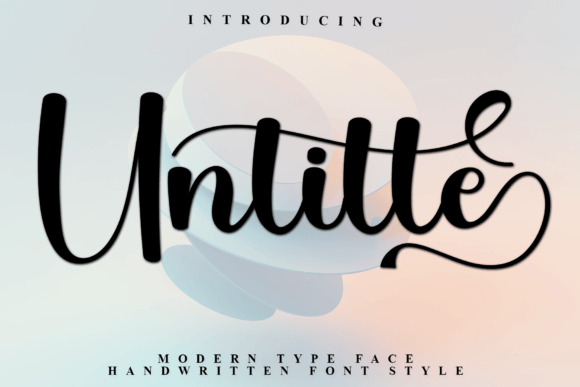 Untitle: A Sweet Handwritten Font for Makers