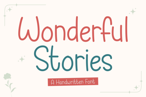 Wonderful Stories: A Handwritten Font for Crafters