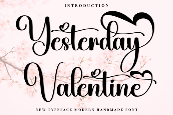 Yesterday Valentine: A Script Font for Editorial Design